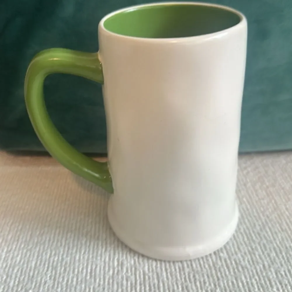 Rae Dunn LUCK OF THE IRISH Beer Mug Cup Saint Patrick's Day Green